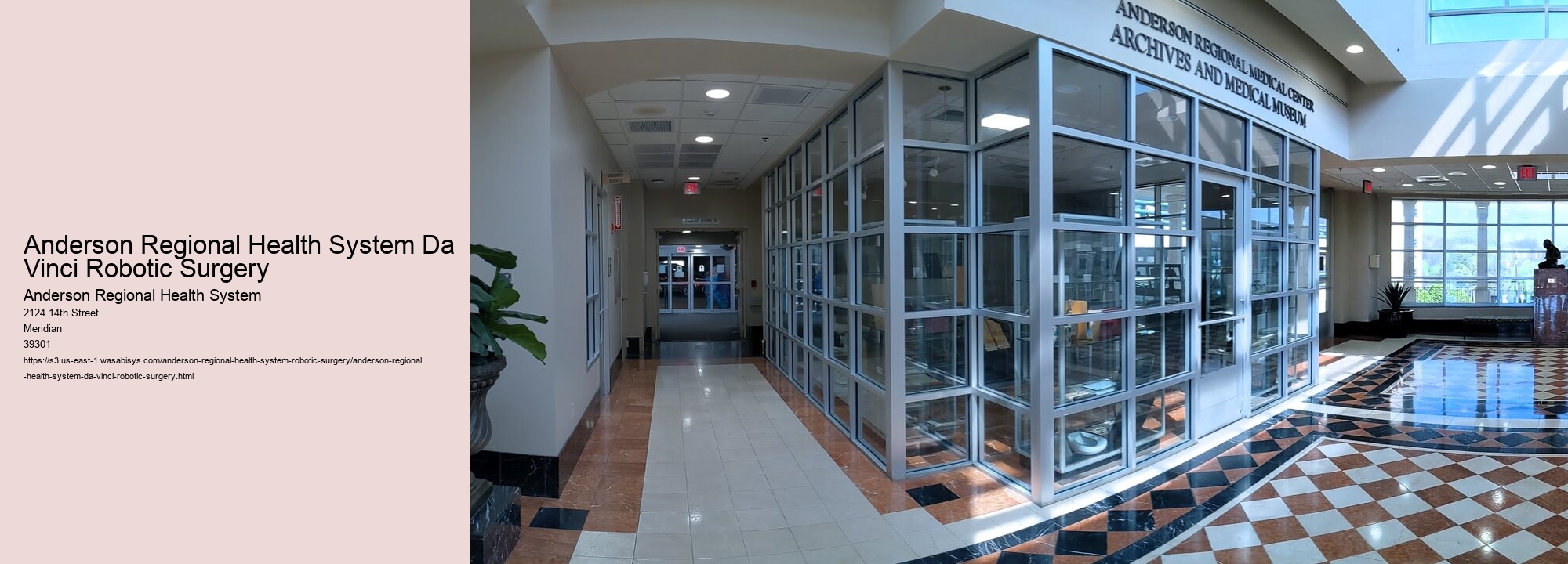 Anderson Regional Health System Da Vinci Robotic Surgery